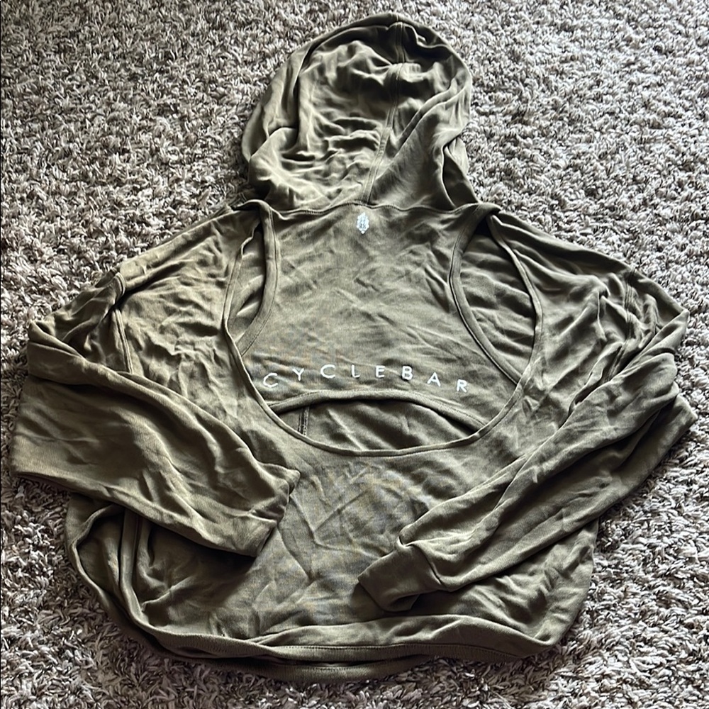 CycleBar/FP Movement by Free People Olive Green Hoodie